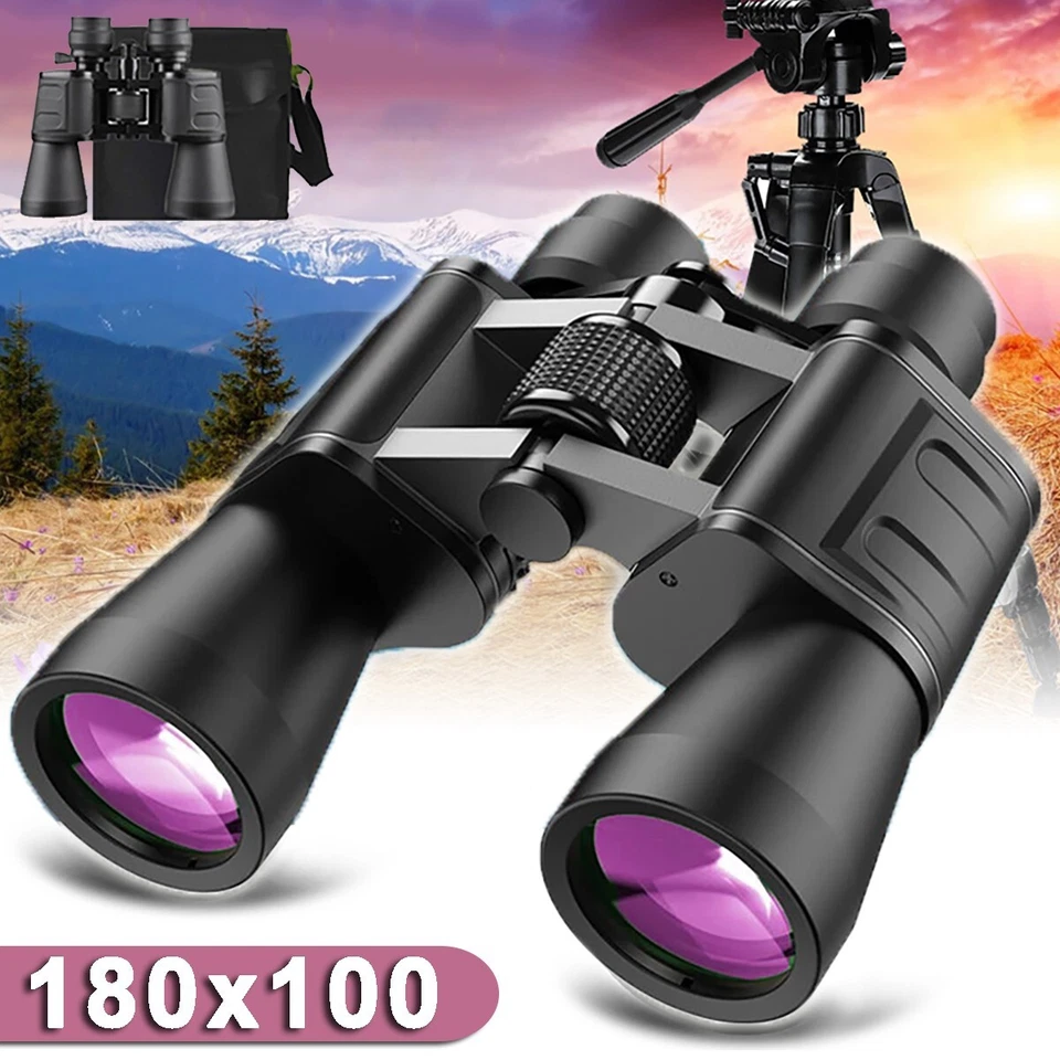 10-180x100 HD High Power Military Binoculars Day/Night Zooming Hunting Telescope - Image 2 of 4