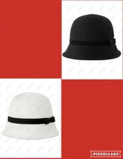 NWT Gymboree Royal Red Classic Cloche Hat 2T-3T 4T-5T Black White Toddler Girl