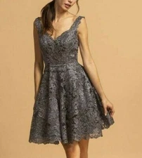 Aspeed - charcoal gray - short homecoming dress - size Medium NWT