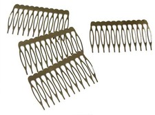 Silver Metal Hair Combs with Teeth for hair accessories Pack of 12 PC. in 3 size