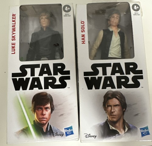 NIB Star Wars Hasbro 6" action figures bundle Han Solo and Luke Skywalker