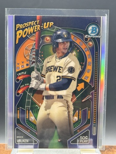 Brock Wilken 2024 Bowman Cromo 1er Mojo Refractor Y Más Lote de 4 Cartas Cerveceros - Imagen 4 de 9