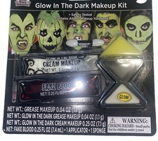 Glow In The Dark Makeup Kit Halloween Dress Up Cool Creative New