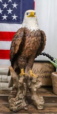 EBROS Large American Bald Eagle Perching on T...