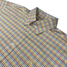 NEW Brooks Brothers Men's Cotton Non-Iron Button Shirt Fall/Earth Tones   Large