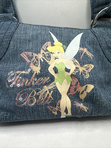 Borsa a mano Disney Denim Campanellino farfalla ali di libellula paillettes - Foto 2 di 12