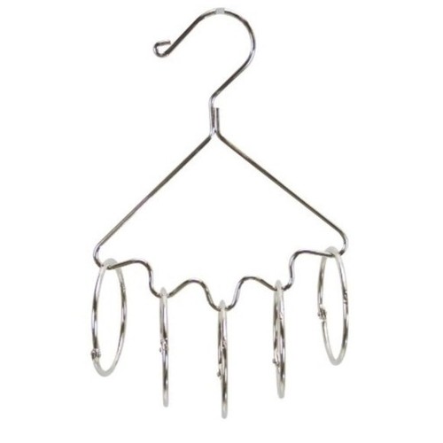 Accessory Organizer Hang Silver Open Ring Purchase Scarves Belts Ties Jewelry - Picture 7 of 23