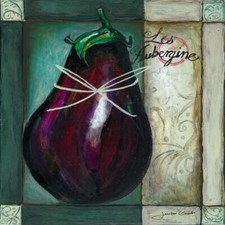 Ceramic Backsplash Tile Mural Fruit Vegetable Kitchen/Bathroom - Les Aubergine