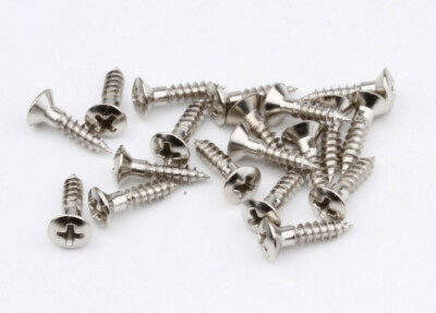 Vintage style Partial threaded Pickguard Screws fits Fender  Gtrs. Qty.20
