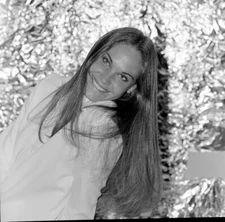 Vintage  Negative B&W Med Format Young Girl Woman   Model Big Smile  #566