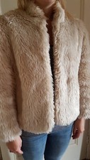 Womens Linea Cream Fluffy Jacket Size 16