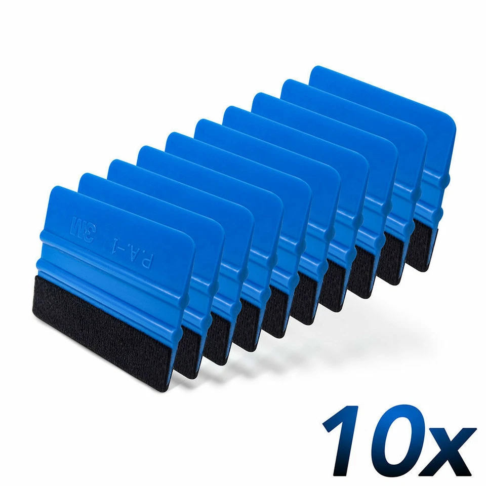 10x 3M Rakel PA-1-B Farbe Blau Weich inkl. Filzkante, Folienrakel, Filzrakel