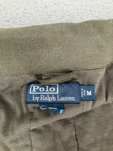 Vintage Polo Ralph Lauren Bomber Jacket Mens Medium Green Puffer Down Insulated - Picture 19 of 24