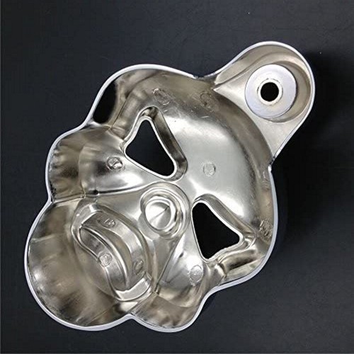 Hupenabdeckung Totenkopf Skull Chrom Horn Cover für Harley-Davidson Big Twin - Picture 4 of 5