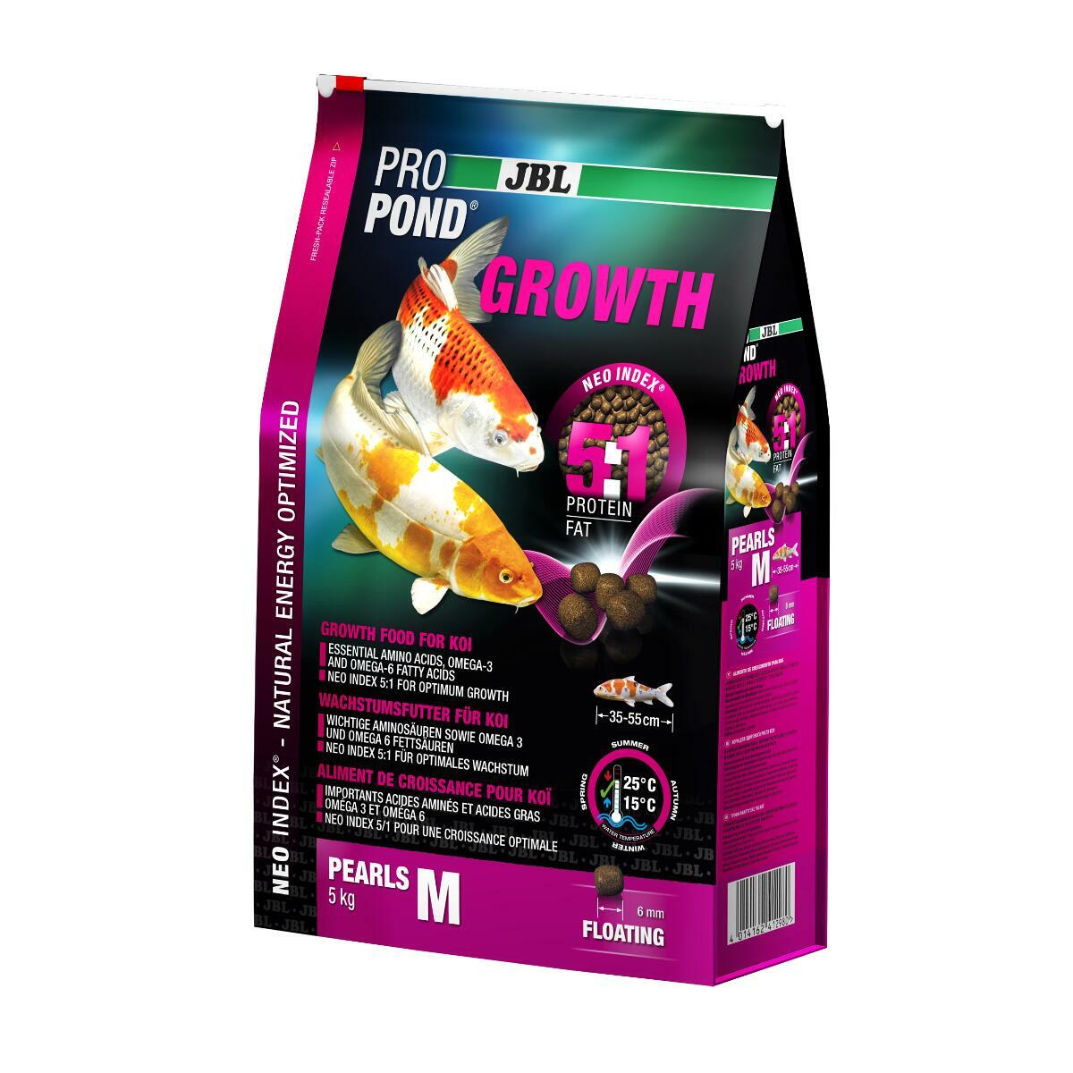 JBL ProPond Growth M, Wachstumsfutter für mittlere Koi 5 kg Kois