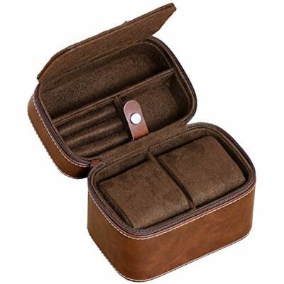 WATCH TRAVEL CASE Storage Leather Organizer for Watches with Zipper  ROTHWELL