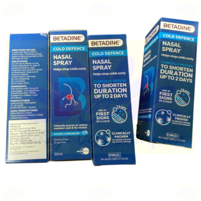 Lot De 2 Sprays Nasaux Betadine Cold Defense 20ml - Défense Précoce Contre Rhumes