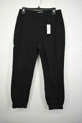 BP Womens Zip Fly Cargo Pockets Stretch Twill Cropped Jogger Pants