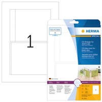 Herma 5036 Cd-Einleger FüR Jewelcase A4 151X118 Mm Weiß Karton Perforiert Nicht