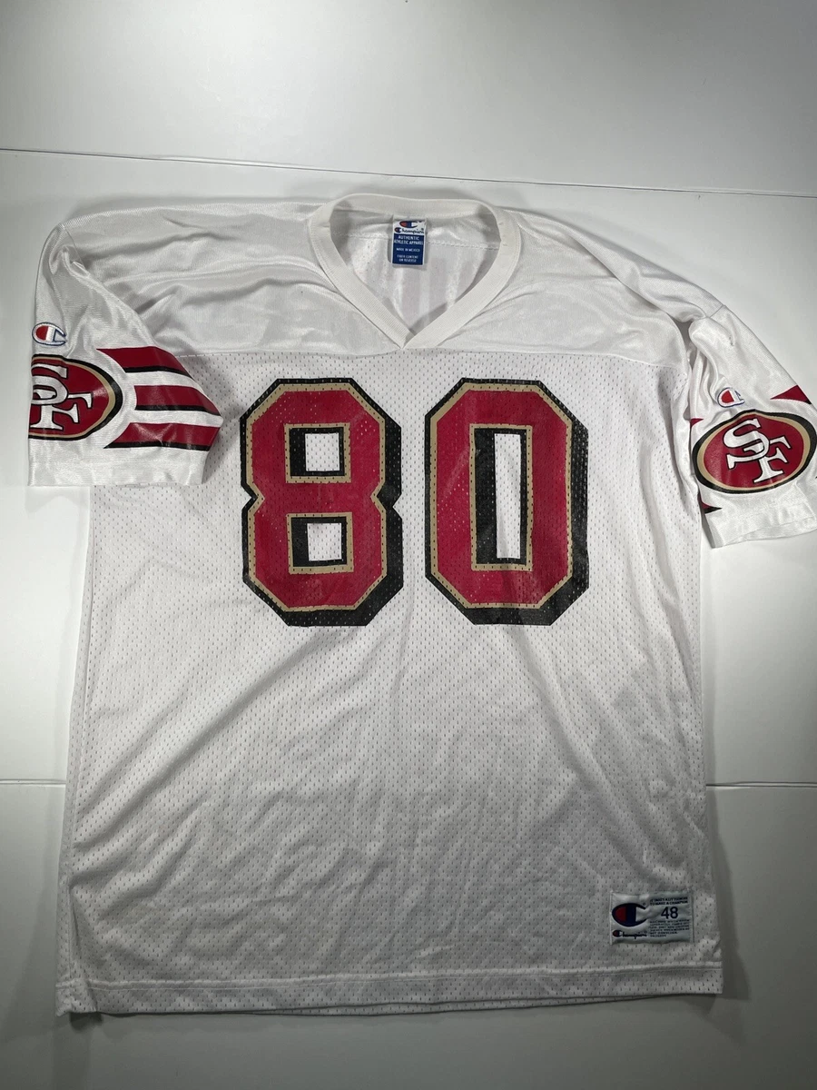 Vintage Champion Jerry Rice 80 San Francisco 49ers White NFL