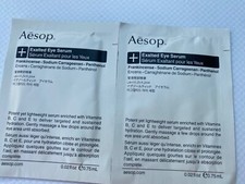 Aesop exalted eye serum 2 X .75ml frankincense sodium carrageenan panthenol