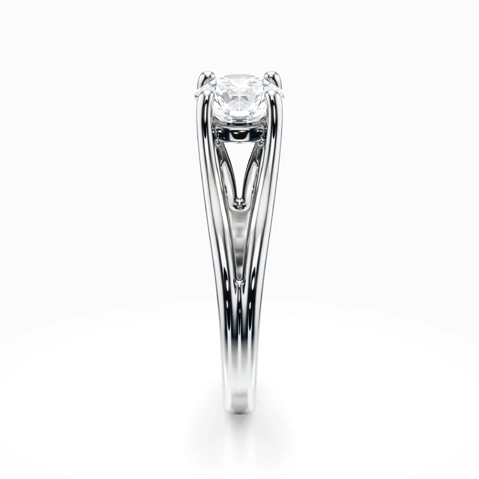 Engagement Diamond Ring IGI Certified Lab Created 14K White Gold 1 Ct Round Cut - Image 4 of 4