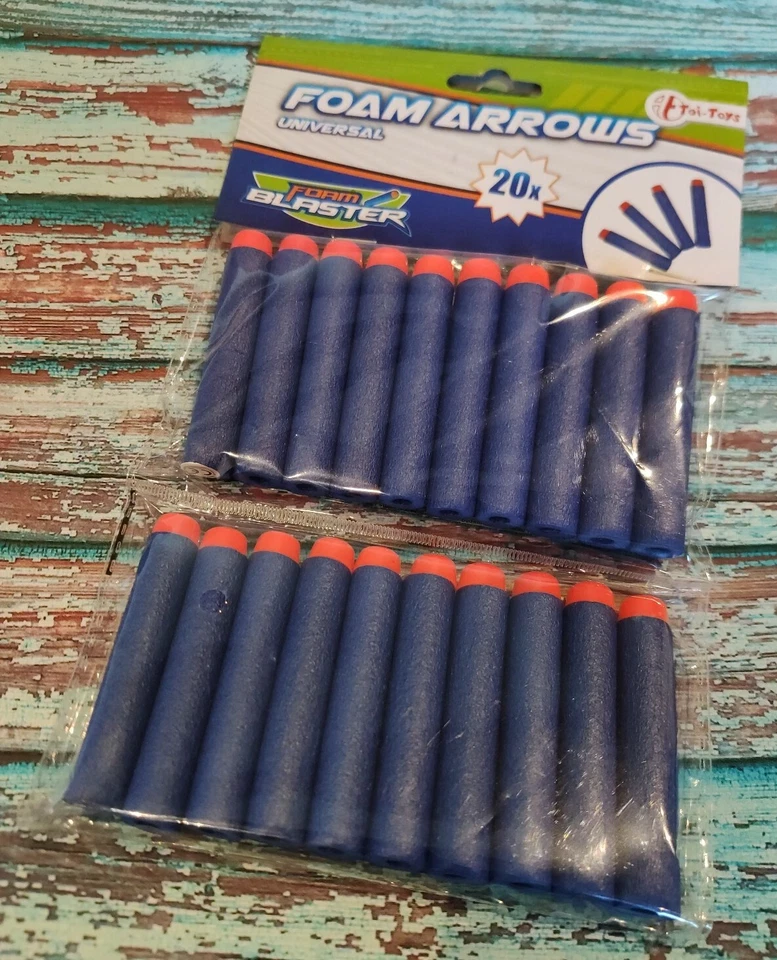 TOI TOYS 20 Softpfeile Softdart Schaumstoffpfeile universal 7cm lang NEU Outdoor Blaster