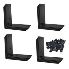 20PCS L Bracket Heavy Duty Corner Brackets for Raised Garden Bed Black