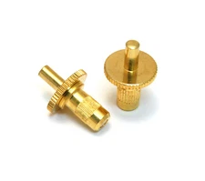 (2) Gold "Nashville" Bridge Studs w/Body Inserts for USA Gibson® BP-0390-002