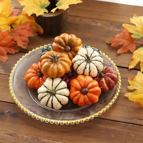 5PCS Pumpkin Fall Decoration Small Foam Fake Faux Artificial Pumpkins for Autumn