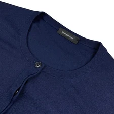 Ermenegildo Zegna Men's Wool/Cashmere Cardigan Sweater Navy Blue • Size 52