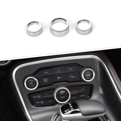 3pcs Air Condition Speaker Switch Ring Cover For Dodge Challenger/Charger 2015+