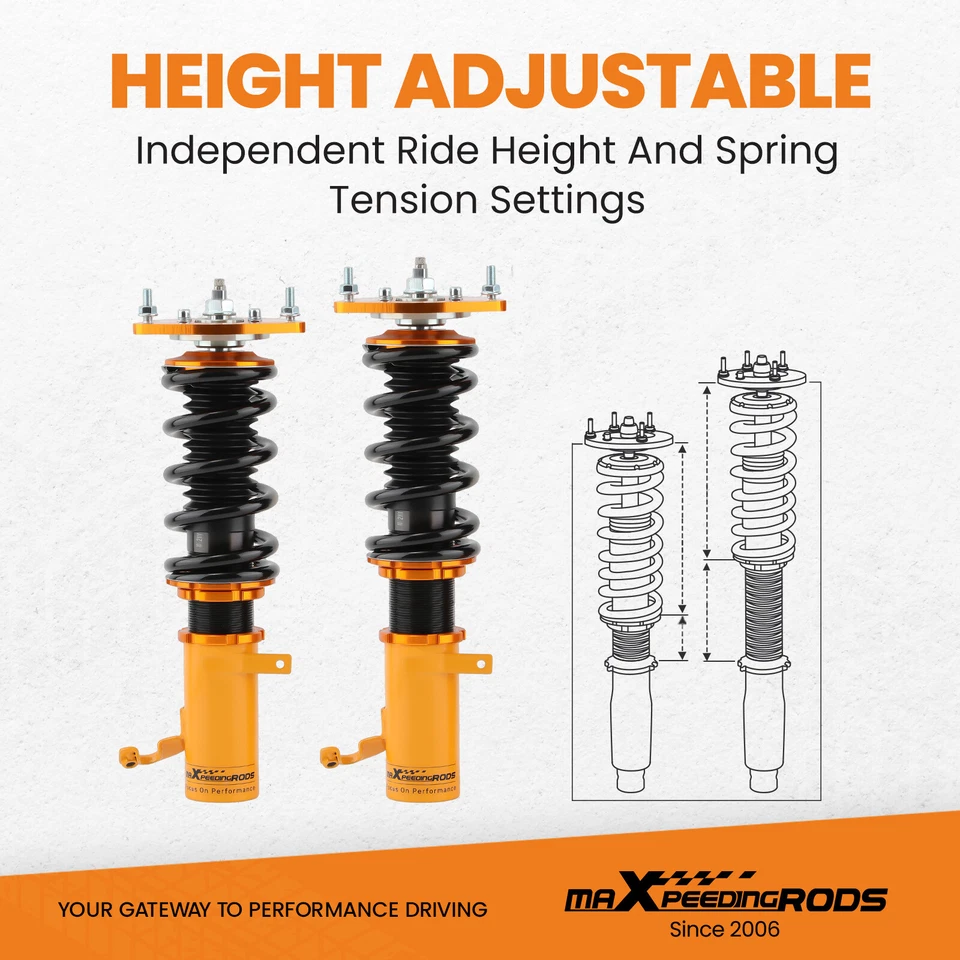 Kit Coilover MaXpeedingrods con ajuste de 24 vías Amortiguación para Toyota Corolla 1988-2002 Foto 4 de 4