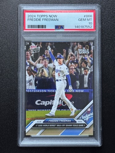 2024 Topps Now Freddie Freeman #866 - Dodgers - PSA 10 - World Series Grand Slam