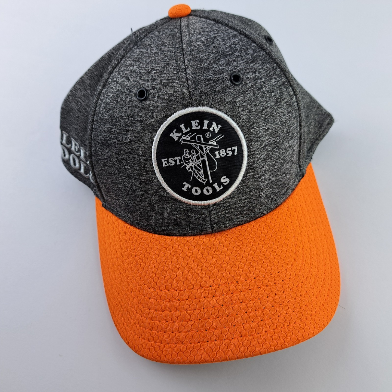 Klein Tools Hat Adjustable StrapBack Gray Orange … - image 1
