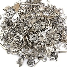 DIY Jewelry Craft Findings Wholesale 100g Antique Tibetan Silver Charms Pendants