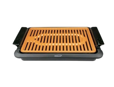 Brentwood Smokeless Indoor Copper Electric Barbeque Grill Nonstick Surface New