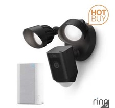 Ring Floodlight Wired Security Camara Plus with Chime Pro Camera Two-Way Talk 