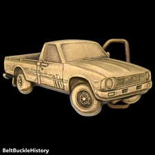 Toyota Pickup Truck Solid Brass Vintage Belt Buckle by BBB Baron Buckle