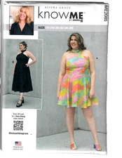 Know Me by mimi G ME2085 Sewing Pattern Misses Dress Two Lengths 18-20-22-24-26