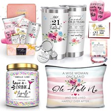 21st Birthday Gifts for Her Women,Happy 21st Birthday Basket Gifts Box for He...
