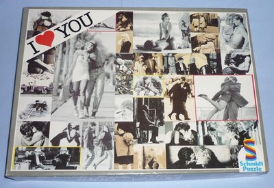 SCHMIDT 1000 Teile s/w Fotografie Puzzle 'I love you'; 80er Jahre, Vintage