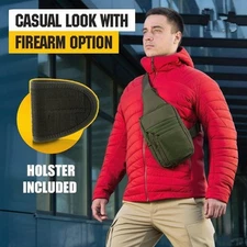 Concealed Carry Crossbody Chest Pack Handgun Bag Tactical Gun Bag Pistol Holster