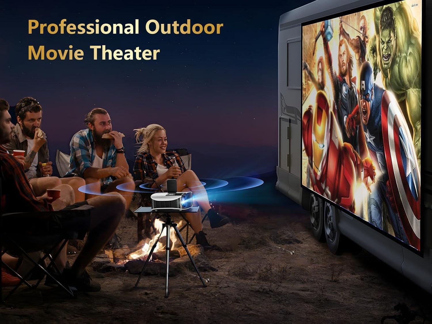 Smart 4K Projector with 5G WIFI and Bluetooth, Netflix/Amazn Prime Video Cert...