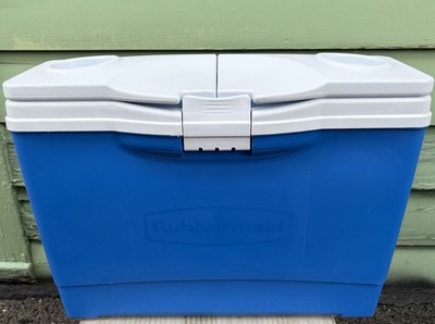 Rubbermaid The Slim Cooler 6  13QT/12.5L Blue w/ Dual Open Lid Adjustable Strap
