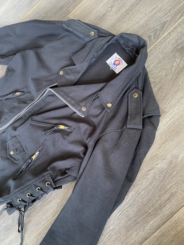 VTG  1992 JOE CAMEL denim Black Jacket Vintage XL - Image 4 of 4