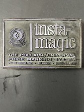 Vintage Letterpress Printing Block Instamagic Pollack Universal Price Buffalo