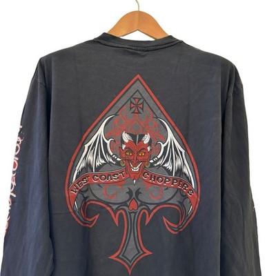 VINTAGE WEST COAST CHOPPERS JESSE JAMES DEVIL SPADE Long Sleeve XL