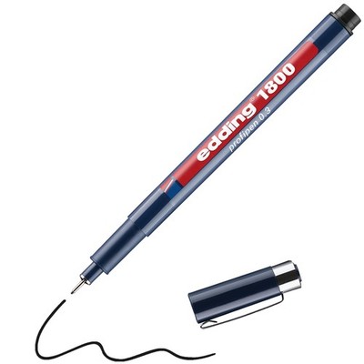 edding 1800 0,3 Präzisionsfeinschreiber schwarz Fineliner Feinschreiber Stift