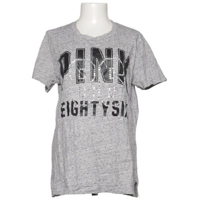 Pink Victoria's Secret, T-shirt, Größe: M, Grau, Baumwolle, Print, Damen #hFu